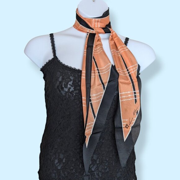 Vintage Anne Klein Silk Pointed Scarf - Picture 2 of 5